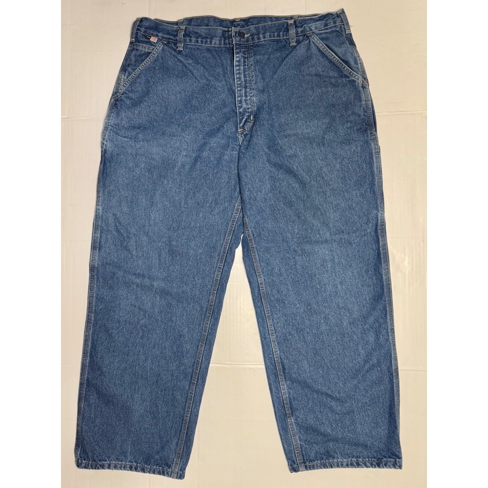 Carhartt FR Flame Resistant Carpenter Jeans Mens 40x30 Blue FRB13-DNM CAT 2